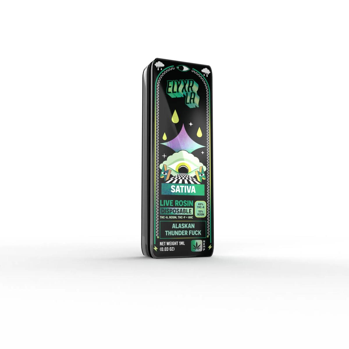 Elyxr Alaskan thunder f*ck live rosin all-in-one Strain (Sativa) Elyxr Alaskan thunder f*ck live rosin all-in-one Strain (Sativa)