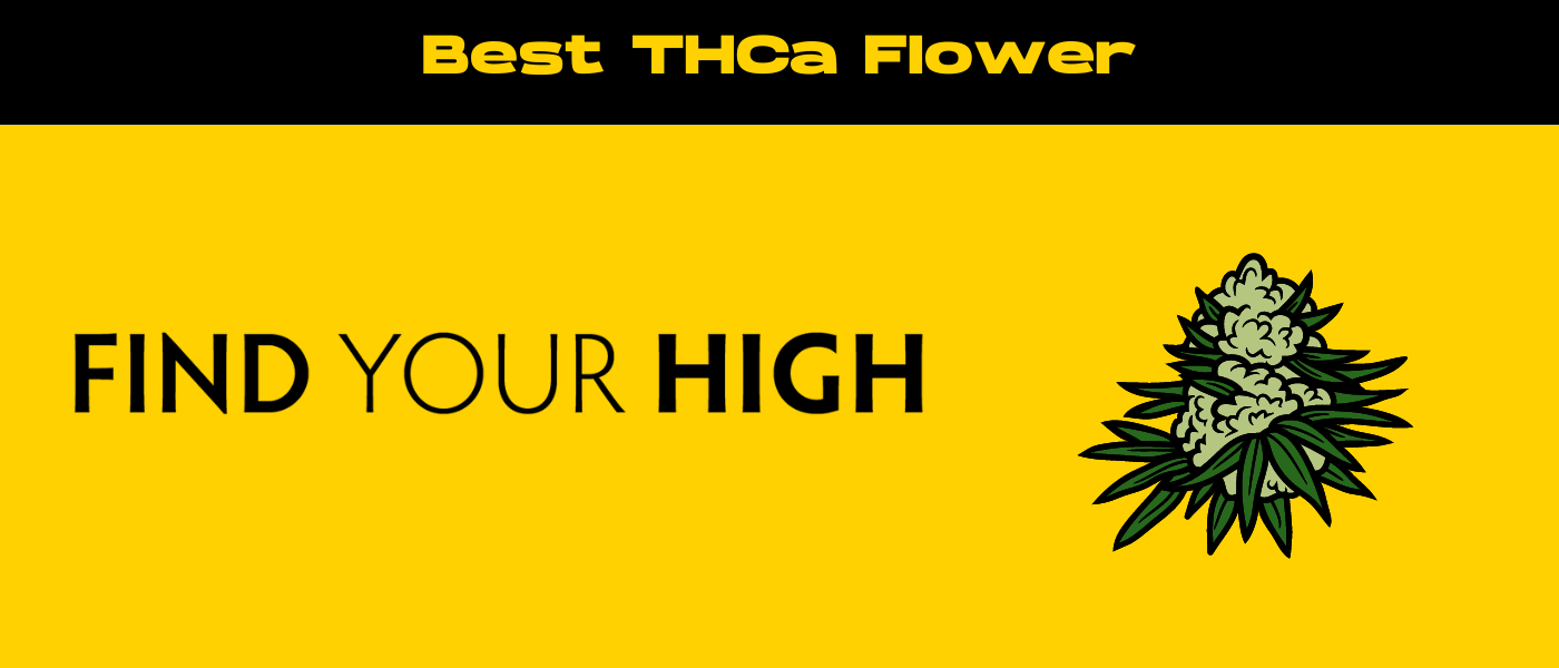 black and yellow banner image for best thca flower