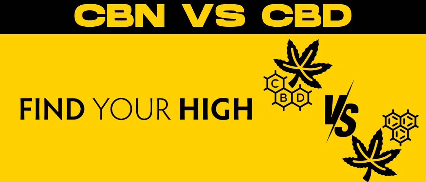 black and yellow banner image for cbn vs cbd blog