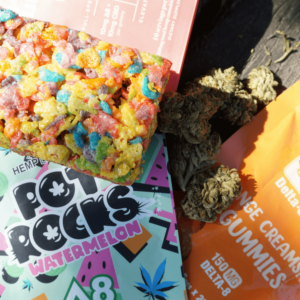 rice crispy edibles and cannabis flower