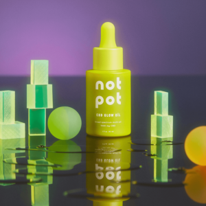 green not pot cbd oil bottle