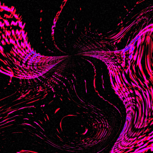 trippy pink and black scene