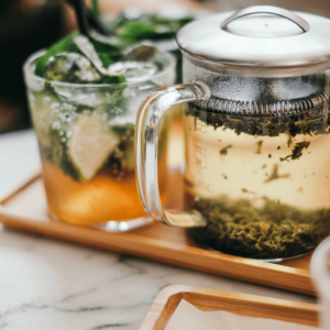 green tea steeping