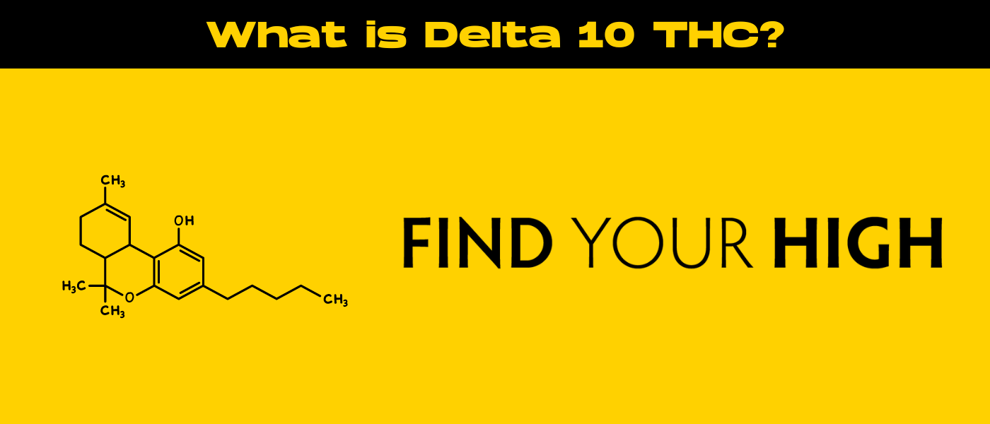 black and yellow banner image for what is delta 10 blog