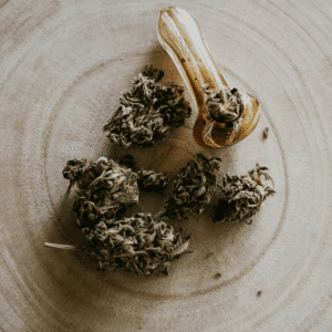 cannabis bowl and flower