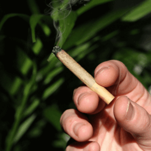 hand holding joint