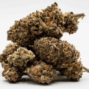 cannabis buds against white background
