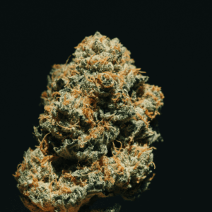 cannabis nug against black background