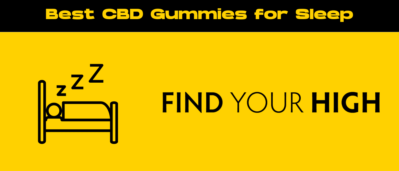black and yellow banner image for best cbd gummies for sleep blog