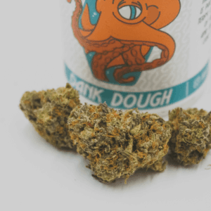 cannabis flower and jar