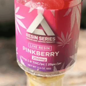 pink delta 9 product jar