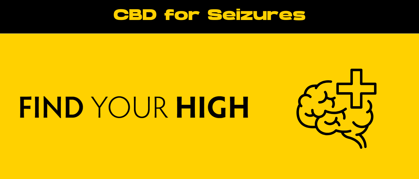 black and yellow banner image for cbd for seizures blog
