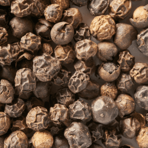 up close image of black pepper
