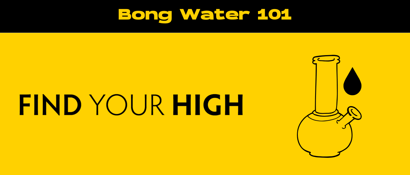 black and yellow banner image for how much water do you put in a bong blog