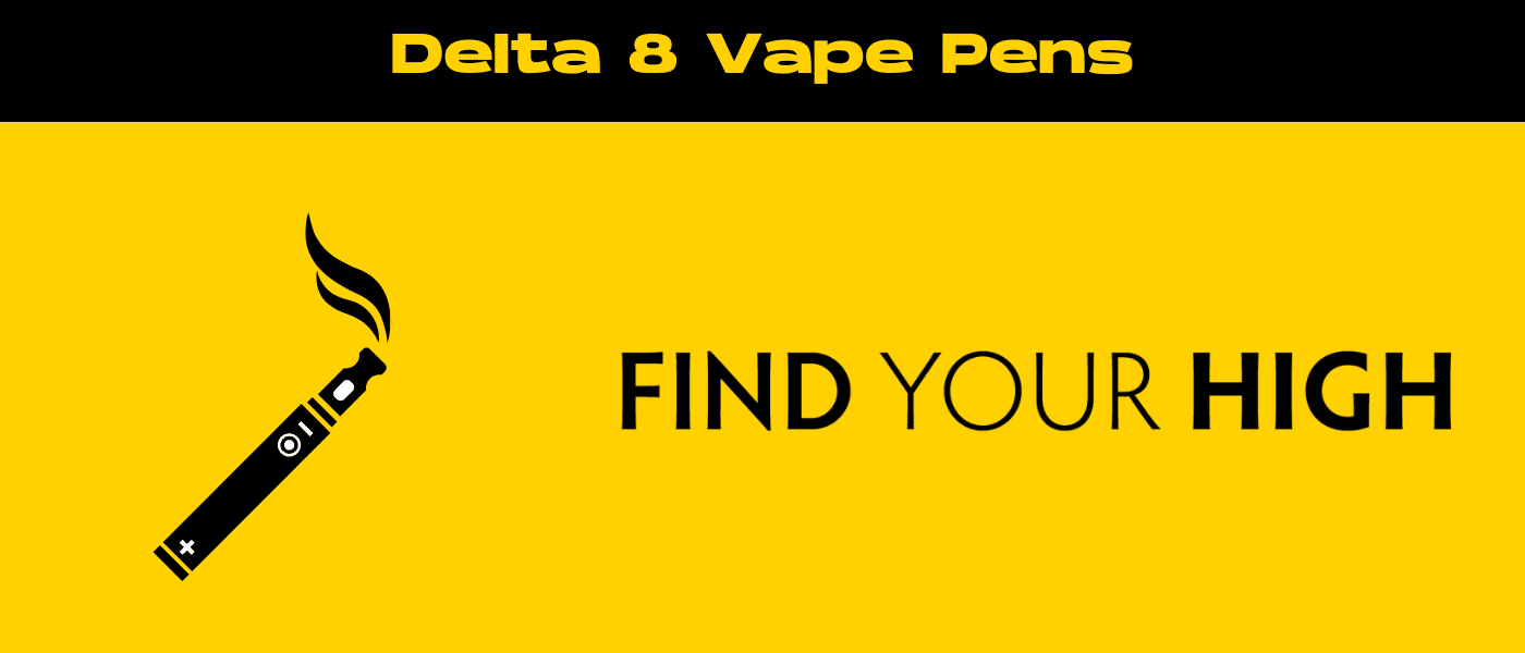 black and yellow banner image for delta 8 vape pens blog