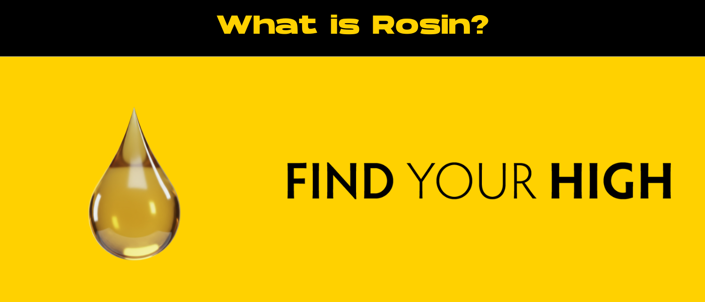 black and yellow banner image for what is rosin blog