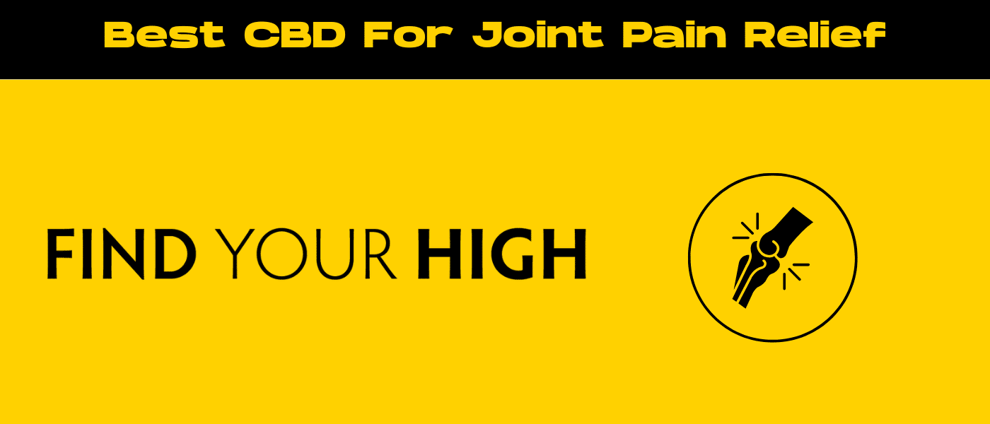black and yellow banner image for best cbd for joint pain relief blog