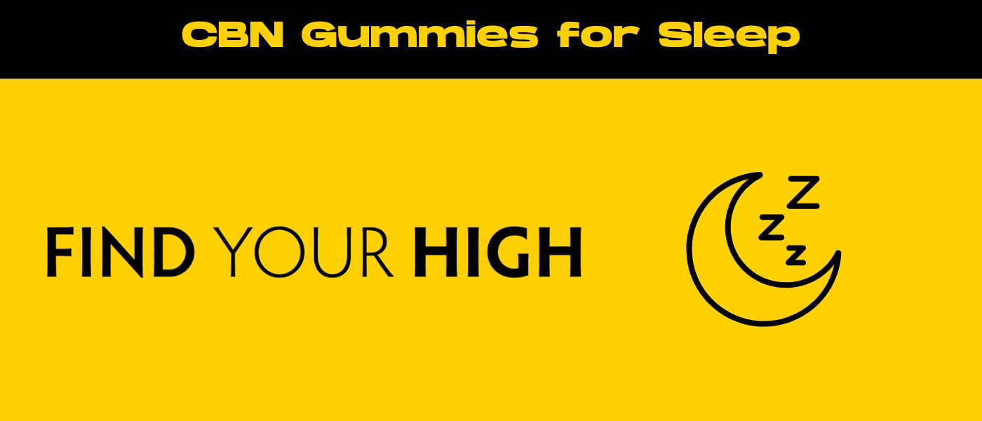 black and yellow banner image for cbn gummies for sleep blog