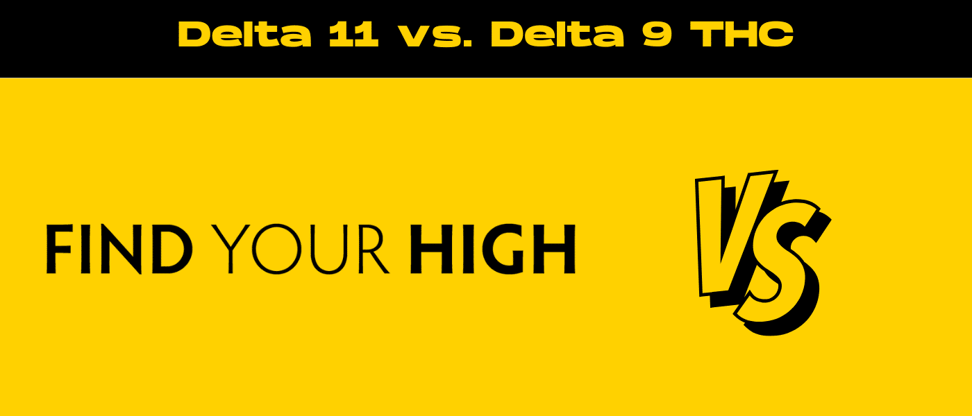 black and yellow banner image for delta 11 vs delta 9 blog