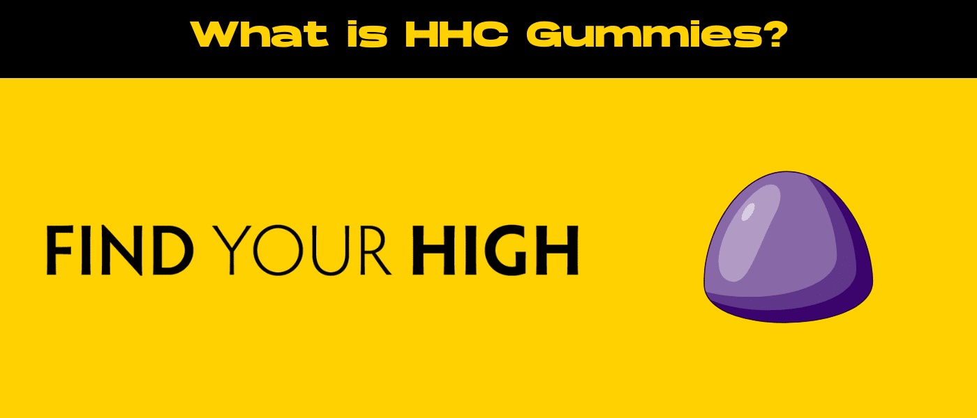 black and yellow banner image for what is hhc gummies blog