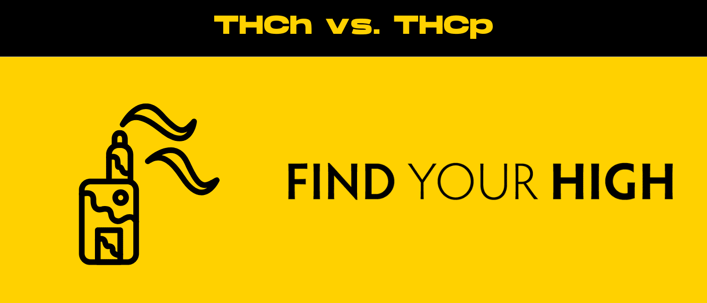 black and yellow banner image for thch vs thcp blog