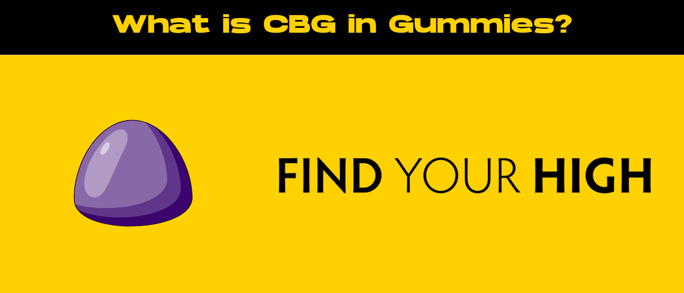 black and yellow banner image for what is cbg in gummies blog